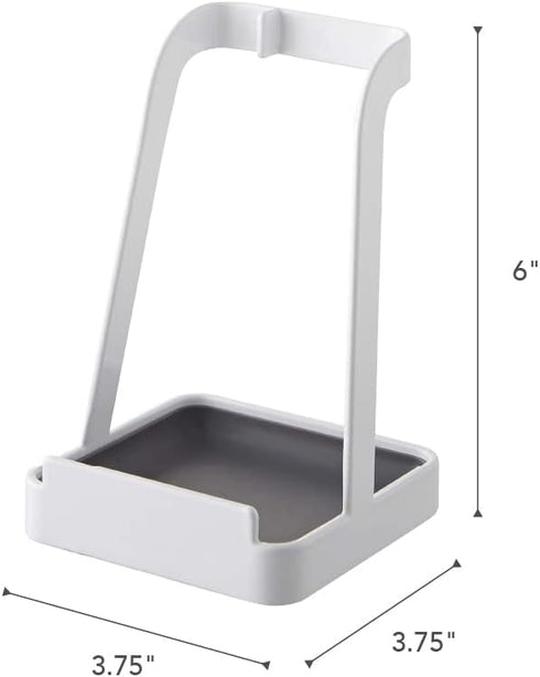 YAMAZAKI Home Ladle Holder - Lid Stand For Utensils In Kitchen, Steel, Water Resistant, No Assembly Req.,White...