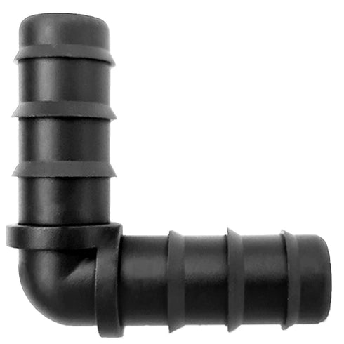 20 Pieces drip irrigation hose connectors, black elbow, applicable to 1/2 inch (16mm) hose, with barb connector...