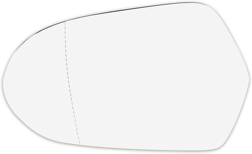 X AUTOHAUX Car Rearview Mirror Glass Replacement with Backing Plate Heated Left Side Driver Side for Audi A6 Quattro S6...