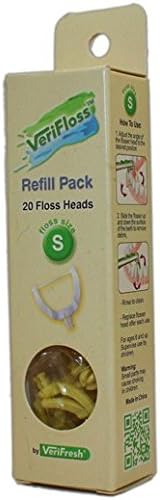 VeriFlosser - Refill Size S - Swivel Head Flosser Replacement Pack New by VeriFresh 20 Floss Heads...