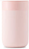 W&P Porter Ceramic Mug w/ Protective Silicone Sleeve, Blush 16 Ounces | On-the-Go | No Seal Tight | Reusable Cup for Coffee or Tea | Portable | Di...