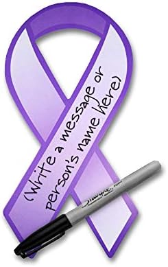 Fundraising For A Cause Large Paper Purple Ribbon Cutouts – Awareness Paper Ribbon Decorations - Donation to Support Alzheimer’s, Domestic Abuse, ...