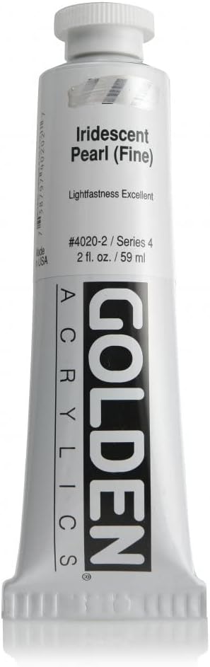 GOLDEN Heavy Body Acrylics, Iridescent Pearl Fine, 2 oz., Professional Artist Paint...