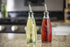 Tablecraft Oil & Vinegar Serving Bottle with Pourer, 12 oz, Green...