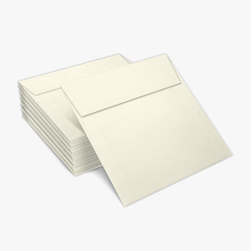 LUXPaper Square Invitation Envelopes | Peel & Press | 6" x 6" | Natural Linen | 80lb. Text | 50 Qty...