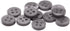 12 Pcs Grey Sewing Buttons 4 Hole Round Buttons 0.4 inch Button for Crafts 16L Plastic Buttons for Sewing 10mm Smoke Buttons for Pants Blouse Shir...