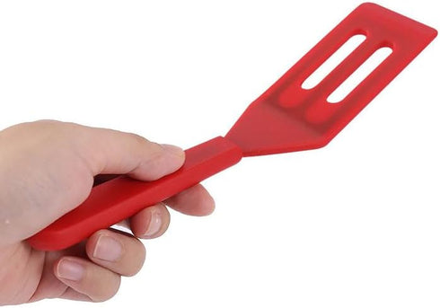 ?2 Pack?Kunovo Small Spatula for Nonstick Cookware Mini Spatulas for kitchen Use,Heat-Resistant Silicone Thin Spatula Cooking Baking (Black-R)...