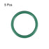 uxcell Fluorine Rubber O-Rings, 34mm OD 27mm ID 3.5mm Width FKM Seal Gasket for Machinery Plumbing, Green, Pack of 5...