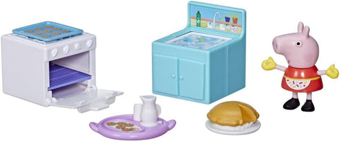 Peppa Pig Peppa's Club Peppa Loves Baking Little Spaces Themed Preschool Toy, Includes 1 Figure and 5 Accessories, for Ages 3 and Up, F4393, Multi...