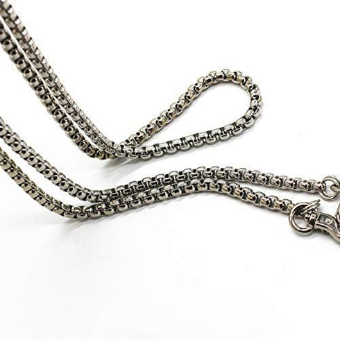 55" DIY Iron Box Chain Strap Handbag Chains Accessories Purse Straps Shoulder Cross Body Replacement Straps, with 2 Metal Buckles (Silver)...