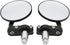 Universal Black 3" Round 7/8" Handle Bar End Rearview Convex Mirrors Inceased Vision Side for For Harley Davidson Honda Indian Kawasaki Suzuki Tri...