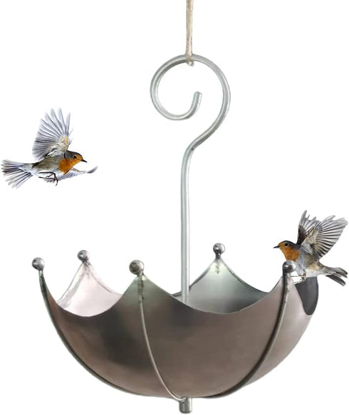 Umbrella Shaped Bird Feeder Hanging Tray, Seed Tray for Bird Feeders - Umbrella Hanging Birdbath Feeder, Bird Trough Bird Feeder Bird Bath Hanging...