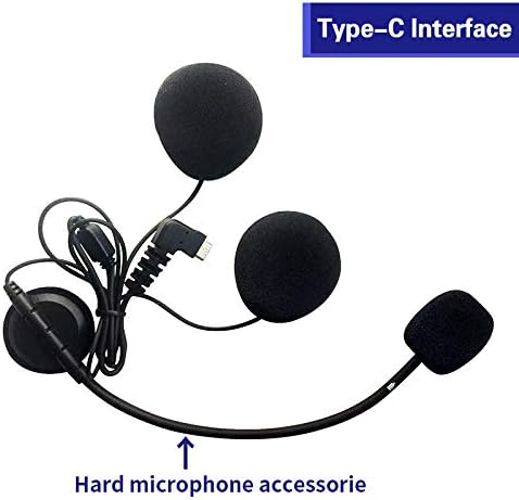 Motorcycle Bluetooth Headset BT-S3 Type C Headphone Accessories (Hard Microphone)...