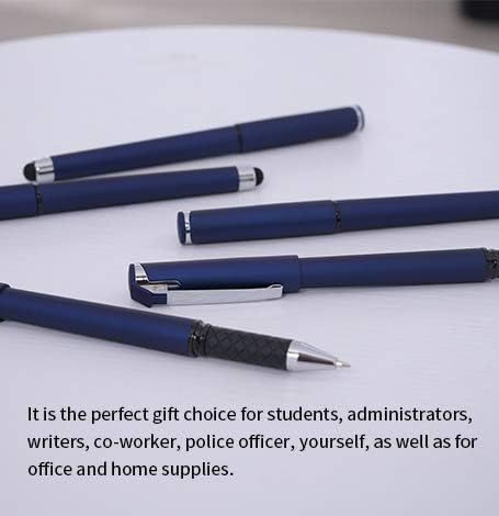 0.7mm Black Ink Gel Ink Rollerball Pens 2 in 1 Medium Point Pens with Stylus Work Pen Smooth Writing for Office Black gel pen (18pack-Black Ink)...