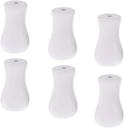 Wood Cord Tassels 6Pack for Window Blinds White Cord Knobs Wooden Hanging Ball Pulls for Curtain Craft(6, White)...
