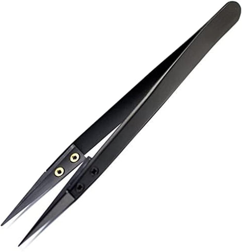MMOBIEL 3Pcs Set Ceramic Tip Soldering Tweezers Heat Resistant 1600 C/3000 F for Electronics Repair, Jewelry, Computer, Laboratory Soldering Work ...