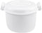 DOERDO Microwave Rice Cooker Round Microwave Food Container Vegetable Steamer Pot Microwave Cookware for Rice Chicken Pasta, 7.8x6.1 Inch...