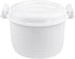 DOERDO Microwave Rice Cooker Round Microwave Food Container Vegetable Steamer Pot Microwave Cookware for Rice Chicken Pasta, 7.8x6.1 Inch...