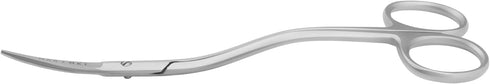 Applique Long Thin Needlepoint Blade 6.1 Inch - Double Bent Curved Offset Handle Scissors with Pouch Sleeve for Embroidery, Fabric, Thread, Knitti...