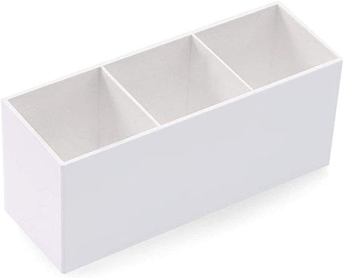 AKOAK 1 Pack Black and White Three Grid desktop Storage Box, Girl Makeup Brush Lipstick Eyebrow Pencil Display Stand, Office Pen Holder, Dressing ...