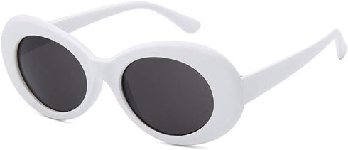 Clout Goggles HypeBeast Oval Sunglasses Mod Style Kurt Cobain (White)...