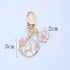 Fuqimanman2020 Cute Sakura Rabbit Keychain Kawaii Flower Rabbit Carrot Peach Mushroom Keychain For Women Easter Gift...