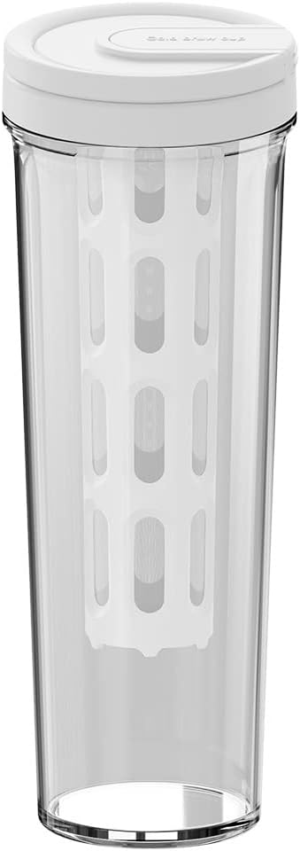 34oz Cold Brew Coffee Maker with Mesh Filter, Portable Cold Brew Cup for Tea Coffee (White)...