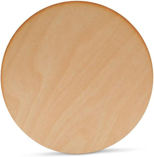 8-inch Wood Circles, 1/8-inch Thick with Rustic Burnt Edges, Pack of 3 Birch Plywood Discs, Wood Rounds, Unfinished Wood Circles for Crafts, by Wo...