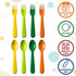 Toddler Utensils Set of 18 Plastic Kids Utensils Forks and Spoons - BPA FREE/Dishwasher Safe Toddler Flatware Set Brightly Colored Children's Safe...