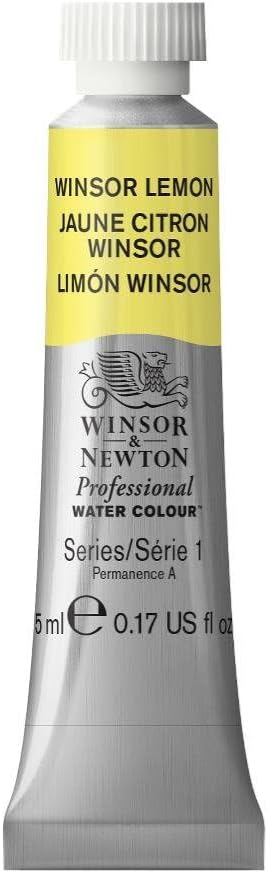 Winsor & Newton Professional Water Colour Paint, 0.17-oz Tube, Winsor Lemon...