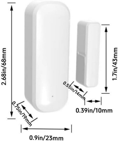 Door and Window Sensors WiFi,Smart Door Open/Closed Detectors for Home Security 1pack(Battery not Included)......