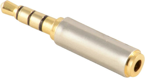 JacobsParts 3.5mm Male to 2.5mm Female Stereo Audio Headphone Jack Adapter Converter, Gold Plated......