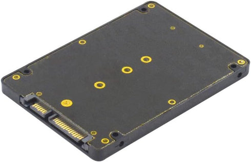 M.2 Adapter to 2.5 SATA Enclosure, B & M Key SATA Based NGFF SSD Converter to 2.5 Inch SATA 3.0 Card Support 2230 2242 2260 2280 Hard Drive with 7...