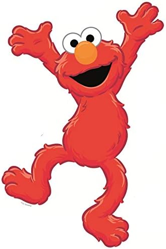 SesameStreet Elmo Removable Wall Decal Sticker Art Home Kids Room Decor Decoration - 6 by 8 inches...