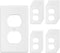 1-Gang Duplex Outlet Wall Plate Cover for Electrical outlets Unbreakable Polycarbonate Thermoplastic Outlet Cover Plate Receptacle Cover, Light Sw...