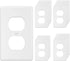 1-Gang Duplex Outlet Wall Plate Cover for Electrical outlets Unbreakable Polycarbonate Thermoplastic Outlet Cover Plate Receptacle Cover, Light Sw...