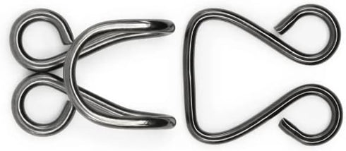 Metal Hooks & Eyes Closure Sewing Black Hooks Heavy Duty for Clothing Skirt Closures Sewing Hooks for Pants, 4 Sets in a Pack...