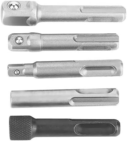 Socket to Drill Adpater 3PC SDS Plus Steel Socket Adapter 2PC SDS Socket Hexagonal Extension Electric Tool Accessories...