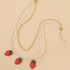 Multilayer Fruit Strawberry Pineapple Pendant Pearl Choker Colorful Beads Flowers Necklace Party Cute Women Bohemia Handmade Jewelry...