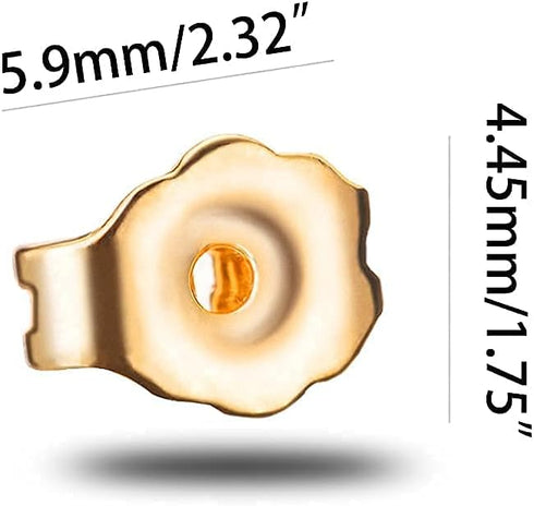 Gold Earring Posts and Backs - 400 Pcs 316L Stainless Steel Hypoallergenic Earring Studs for Jewelry Making with Butterfly Earring Backs, Earring ...