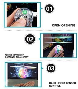 Flying Ball RC Toys For Children Goo Play For Child Ball Helicopter Gifts For Child Built-In-Shinning LED Disco Light Induction Ball Children Play...