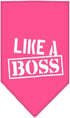 Mirage Pet Products Like a Boss Screen Print Bandana for Pets, Large, Navy Blue...
