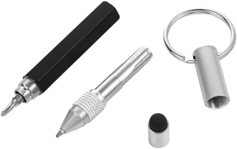 3 Pieces Multi tool Pen 6-in-1 Stylus Pen,Small Mini Scale Spirit Level Touch Pen,Stylus Pen,Level and Ruler for Pen Accessory......