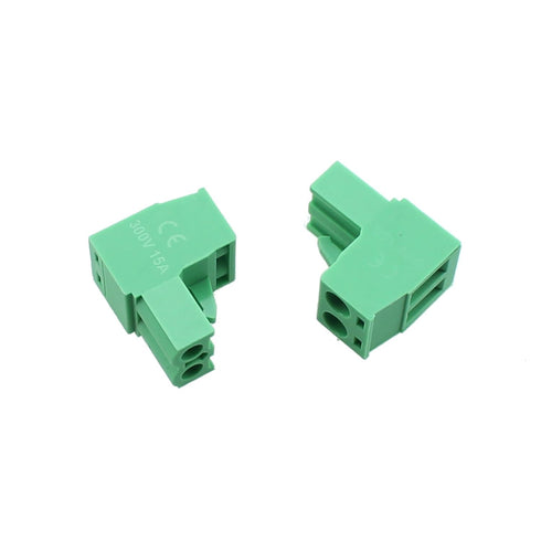 12PCS 5.08mm Pitch 2P Pluggable End Block Connector Socket Green Plug in Terminal Suitable for Lift Equipment and Electrical Equipment and Rail Tr...