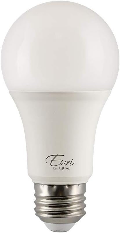 Euri Lighting EA19-15W2020e, LED A19 15W (100W Equivalent), 1600lm, Dimmable, 2700K (Warm White) E26 Base, Fully Enclosed Rated, Damp Rated, UL & ...