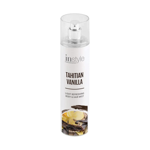 Instyle Fragrances | Body & Hair Mist | Tahitian Vanilla Scent | With Panthenol | CLEAN, Vegan, Paraben Free, Phthalate Free | Premium 8 Fl Oz Spr...