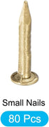 Small Nails (1.2x8mm) 80pcs, Brass Tiny Hardware Nails - for Household Woodworking, Brass Tone...