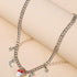 Vintage Mushroom Pendant Necklace Cute Moon Star Red Mushroom Creative Choker Necklace Pearl Chain Necklace Gifts for Women...
