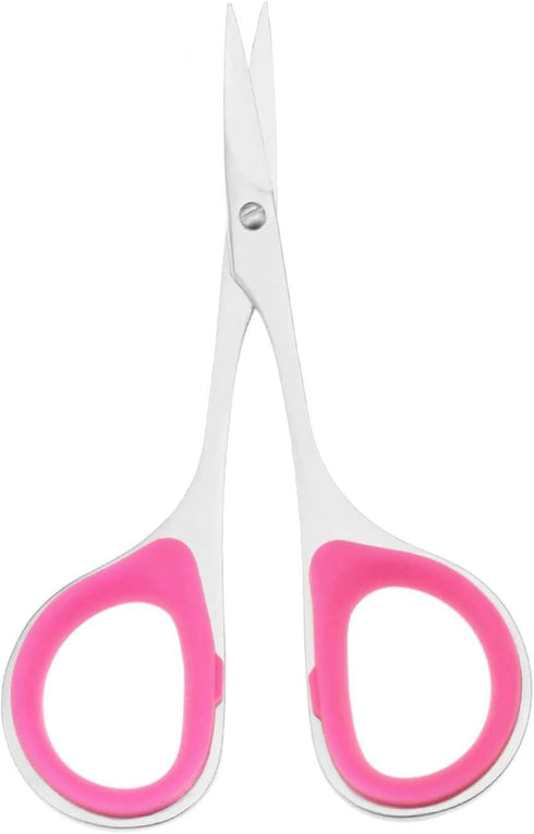 NC 2 Pieces Sewing and Embroidery Scissors Curved, Sharp, Stainless-Steel Design | Precision Tips, Ergonomic Rubber Handle Grip Small, Compact DIY...