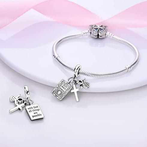 CYCUFF 925 Sterling Silver Charms Suitable for Charm Necklaces, Bracelet Pendants Beads Jewellery Gift for Women Family Friends...